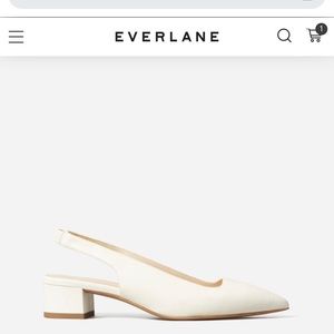 Everlane Editor Slingback Heel in Bone